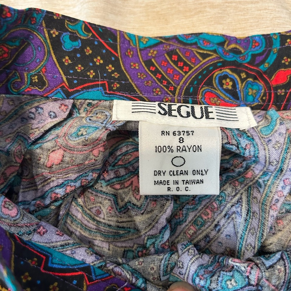 Paisley Vintage High Waist Skirt - Picture 4 of 6